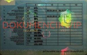 Ukraińskie Prawo Jazdy naduk fluoryzujący hologram 04